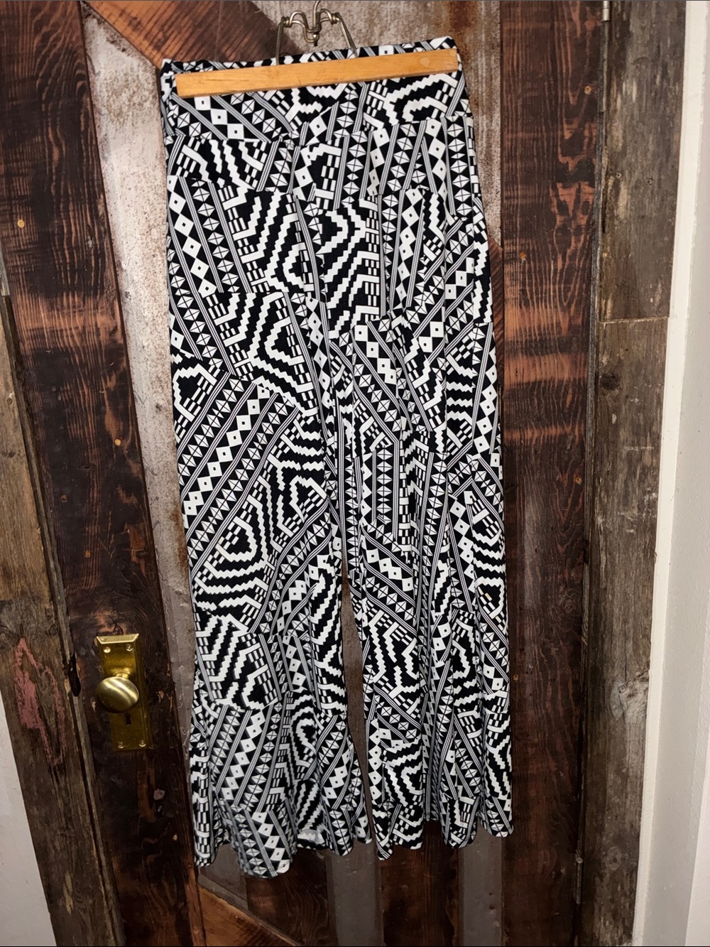 Black & White Geometric Maxi Pants